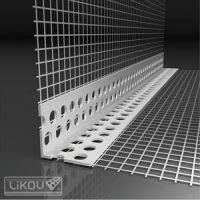 Profil coltar PVC cu plasa fibra de sticla 10x10cm 2,5m