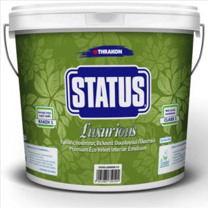 Vopsea ultra lavabila, ecologica cu aspect satinat, alba STATUS LUXURIOUS