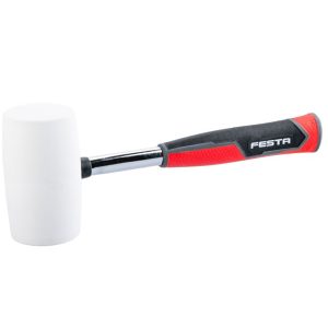 Ciocan cauciuc alb cu maner ergonomic