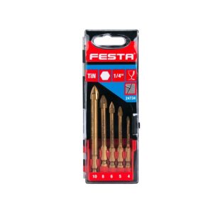 Set burghie pentru ceramica si sticla 5 bucati