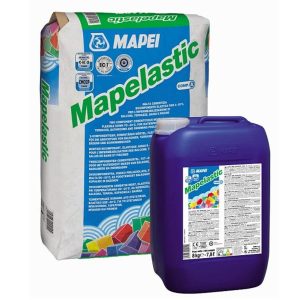 Hidroizolatie bicomponenta flexibila pentru bai, terase, piscine,  Mapelastic 32 kg