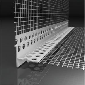 Profil coltar cu picurator tencuibil integral, PVC, cu plasa, 2m/buc